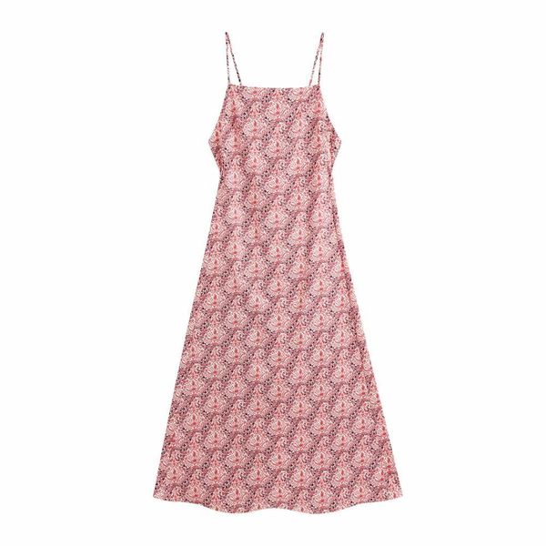 summer women dress red floral print spaghetti strap backless o-neck ankle-length dresses female fashion clothes 210517, Black;gray
summer women dress red floral print spaghetti strap backless o-neck ankle-length dresses female fashion clothes 210517, Black;gray