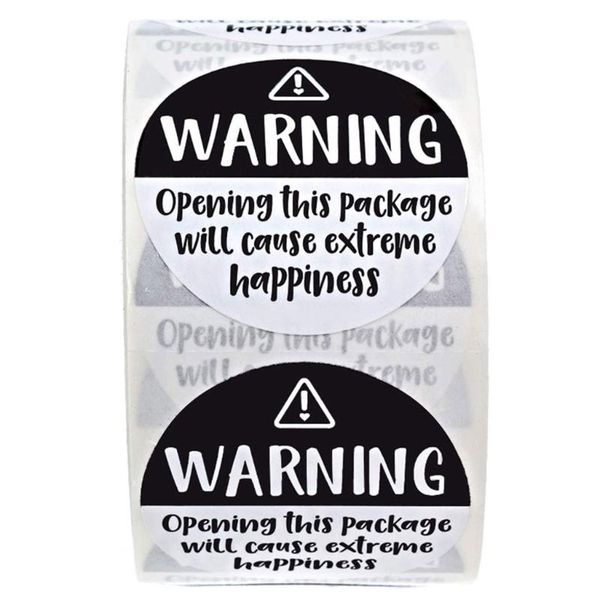 500pcs warnning open this package will cause extreme happiness stickers 1.5 inch 581e gift wrap
500pcs warnning open this package will cause extreme happiness stickers 1.5 inch 581e gift wrap