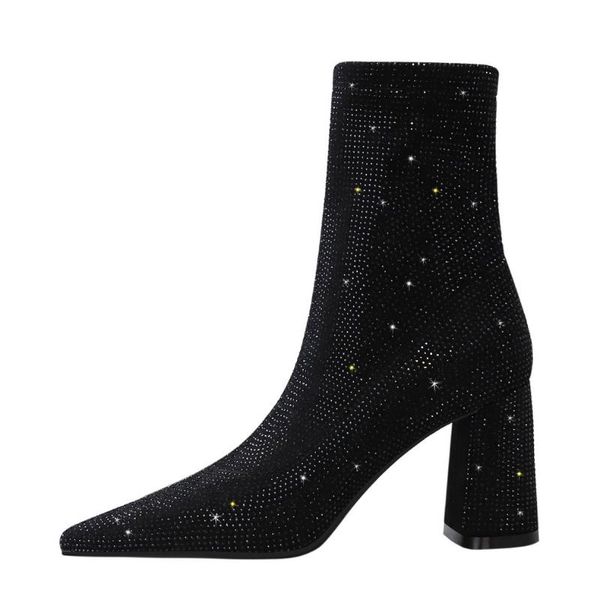 boots kmeioo 2021 fashion pointed high heel suede water drill women for party evening, Black
boots kmeioo 2021 fashion pointed high heel suede water drill women for party evening, Black