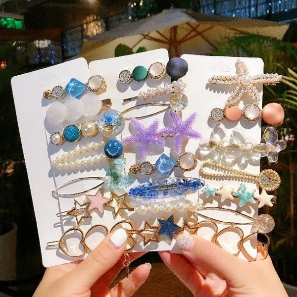 hair accessories colorful pearl hairpin korean ins net red diamond cute girl headdress with one side, Slivery;white
hair accessories colorful pearl hairpin korean ins net red diamond cute girl headdress with one side, Slivery;white