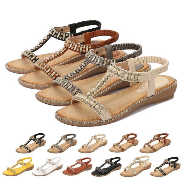 sandals for womens studded crystal shoes wedges elastic strap roman summer spot sales, Black
sandals for womens studded crystal shoes wedges elastic strap roman summer spot sales, Black