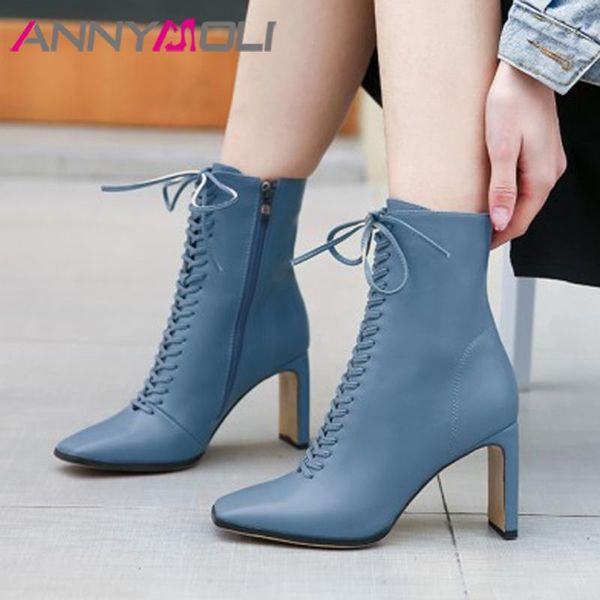 boots annymoli short women shoes square toe thick heels ladies zipper lace up super high heel ankle winter apricot, Black
boots annymoli short women shoes square toe thick heels ladies zipper lace up super high heel ankle winter apricot, Black
