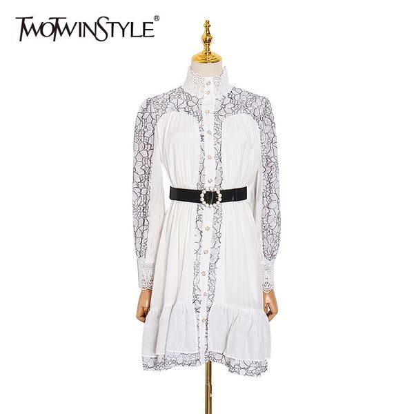 twotwinstyle elegant printed dress for women turtleneck long sleeve high waist with sashes midi dresses female autumn fashion 210517, Black;gray
twotwinstyle elegant printed dress for women turtleneck long sleeve high waist with sashes midi dresses female autumn fashion 210517, Black;gray