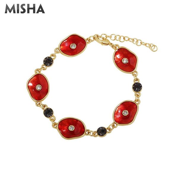 bangle misha romantic bracelet jewelry for women red poppy design high copper enamel glazed bracelets girls, Black
bangle misha romantic bracelet jewelry for women red poppy design high copper enamel glazed bracelets girls, Black