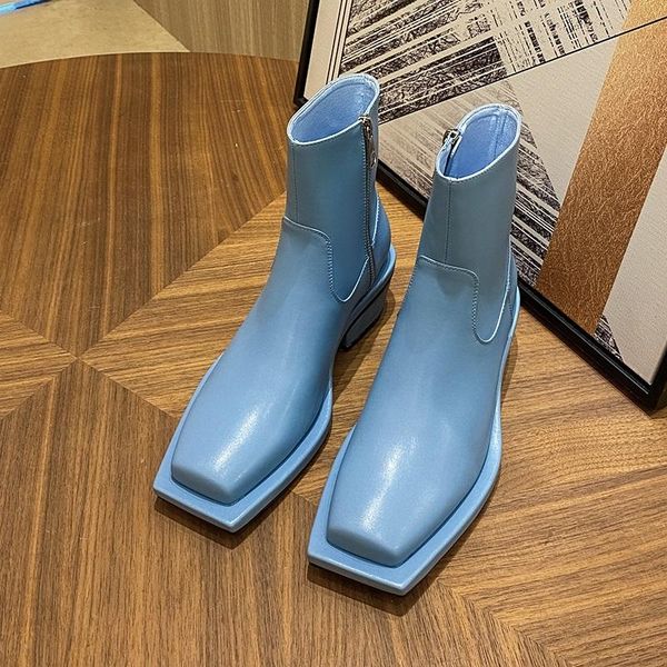 boots autumn winter fashion ankle women square toe zip high heels botas mujer 2021 shoes blue leather zapatos, Black
boots autumn winter fashion ankle women square toe zip high heels botas mujer 2021 shoes blue leather zapatos, Black