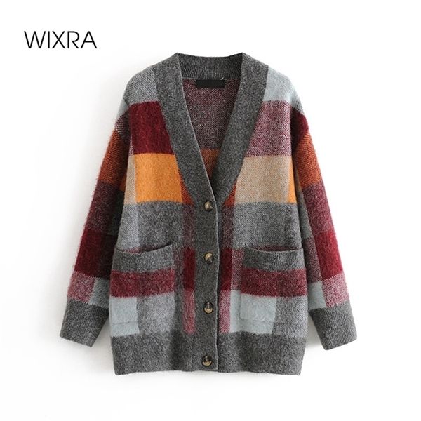 wixra plaid full sleeve soft sweater womens new single-breasted female england style cardigan knitted autumn coats 210419, White;black
wixra plaid full sleeve soft sweater womens new single-breasted female england style cardigan knitted autumn coats 210419, White;black
