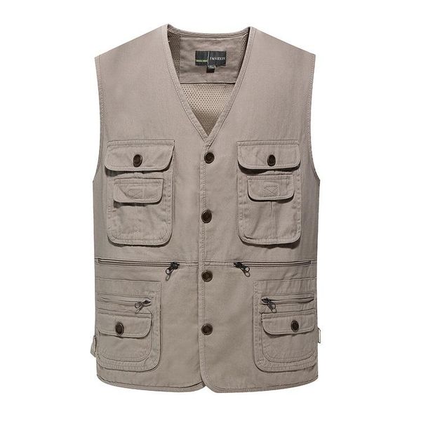 men's vests hoho 2021 spring wear gauze lining multi-pockets waistcoat cotton casual v-neck single breasted vest, Black;white
men's vests hoho 2021 spring wear gauze lining multi-pockets waistcoat cotton casual v-neck single breasted vest, Black;white