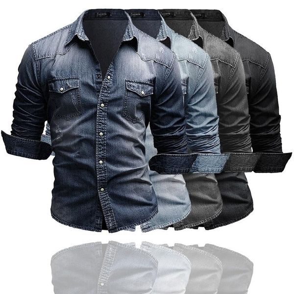 men's casual shirts 2021 autumn men denim shirt mens long sleeve soft cotton slim male cowboy jacket, White;black
men's casual shirts 2021 autumn men denim shirt mens long sleeve soft cotton slim male cowboy jacket, White;black