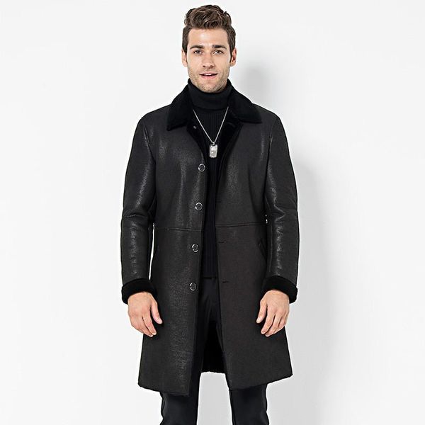 men's leather & faux genuine jacket winter men real sheepskin coat for natural lamb fur warm jackets jaqueta couro 87067 yy475, Black
men's leather & faux genuine jacket winter men real sheepskin coat for natural lamb fur warm jackets jaqueta couro 87067 yy475, Black