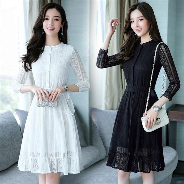 autumn winter plus size womens dress vintage black lace midi elegant bodycon party long sleeve white runway vestidos, Black;gray
autumn winter plus size womens dress vintage black lace midi elegant bodycon party long sleeve white runway vestidos, Black;gray