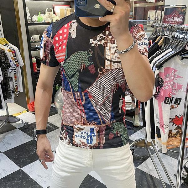 men's t-shirts luxury retro print o-neck t-shirt breathable streetwear summer short sleeve men tee shirt homme poleras hombre 2021, White;black
men's t-shirts luxury retro print o-neck t-shirt breathable streetwear summer short sleeve men tee shirt homme poleras hombre 2021, White;black