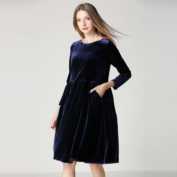 casual dresses 2021 winter women long sleeve velvet pleated dress 5xl 6xl 7xl plus size spring autunm elegant temperament velour party, Black;gray
casual dresses 2021 winter women long sleeve velvet pleated dress 5xl 6xl 7xl plus size spring autunm elegant temperament velour party, Black;gray