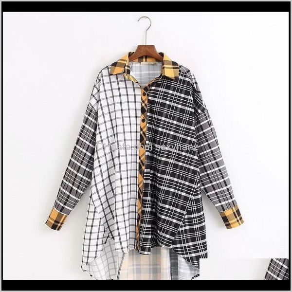 blouses shirts womens clothing apparel drop delivery 2021 loose women shirt spring fashion wide casual long sleeve patchwork plaid shirt, White
blouses shirts womens clothing apparel drop delivery 2021 loose women shirt spring fashion wide casual long sleeve patchwork plaid shirt, White