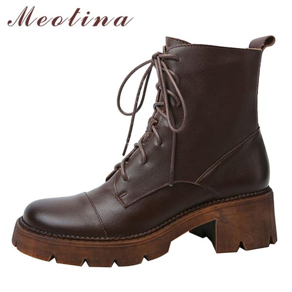 boots meotina women real leather ankle thick high heel platform motorcycle lace up zipper ladies autumn winter white, Black
boots meotina women real leather ankle thick high heel platform motorcycle lace up zipper ladies autumn winter white, Black