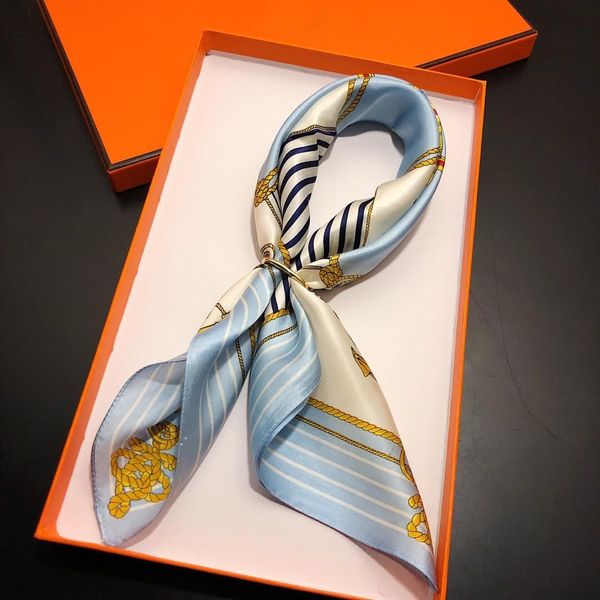 2021 four seasons general wild square silk scarf multi-functional small gifts wholesale activities stewardess accessories, Blue;gray
2021 four seasons general wild square silk scarf multi-functional small gifts wholesale activities stewardess accessories, Blue;gray