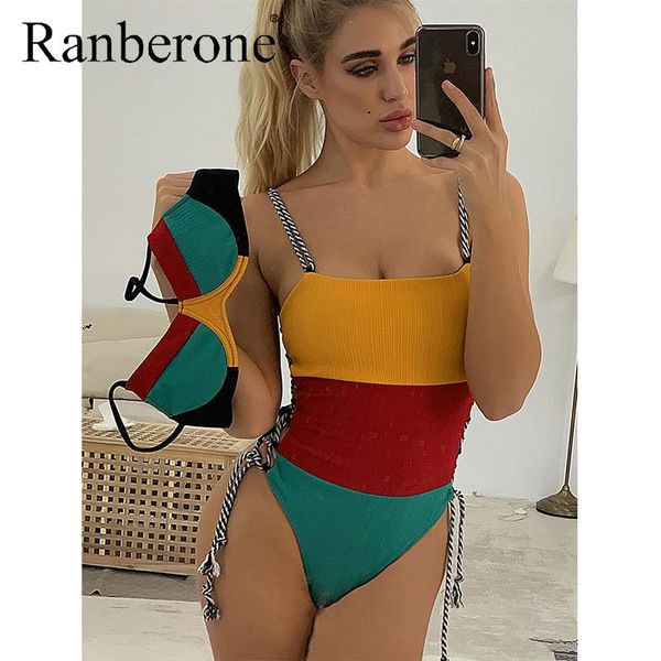 ranberone bikinis set 2021 halter swimwear women patchwork swimsuit female bathing suit bandage summer one-piece suits
ranberone bikinis set 2021 halter swimwear women patchwork swimsuit female bathing suit bandage summer one-piece suits