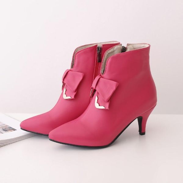 boots big size women shoes ankle for ladies thin metal with pointed bow, Black
boots big size women shoes ankle for ladies thin metal with pointed bow, Black