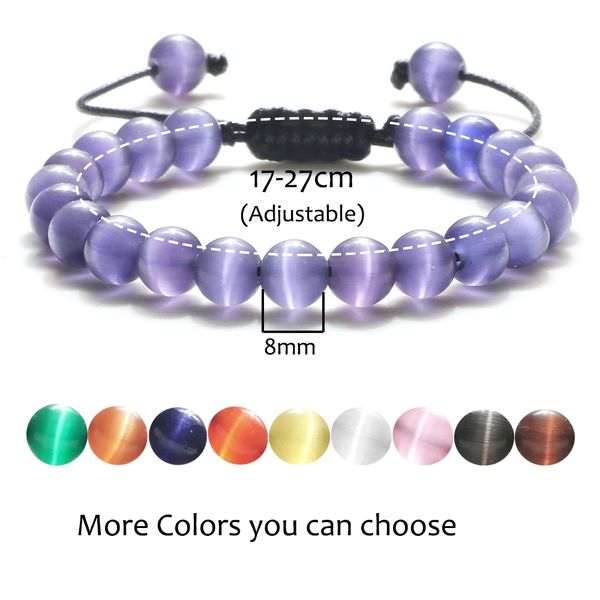 8mm cat eye beaded bracelet women luxurious natural stone braided bracelets shiny round beads bangle jewelry couple handmade gift, Black
8mm cat eye beaded bracelet women luxurious natural stone braided bracelets shiny round beads bangle jewelry couple handmade gift, Black