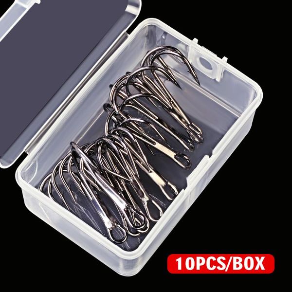 10pc/box fishing hooks 1/0#2/0#3/0# fishhooks black color high carbon steel treble tackle
10pc/box fishing hooks 1/0#2/0#3/0# fishhooks black color high carbon steel treble tackle