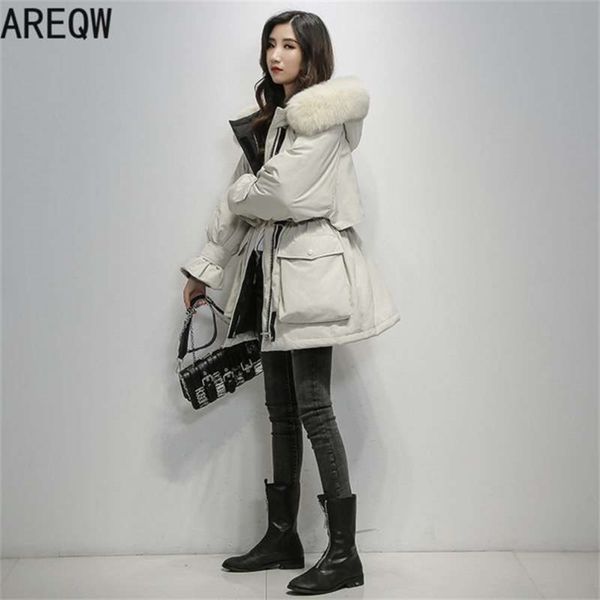 women's winter clothes korean loose parkas medium long thickened puffer jacket plus size clothing for women 210927, Black
women's winter clothes korean loose parkas medium long thickened puffer jacket plus size clothing for women 210927, Black
