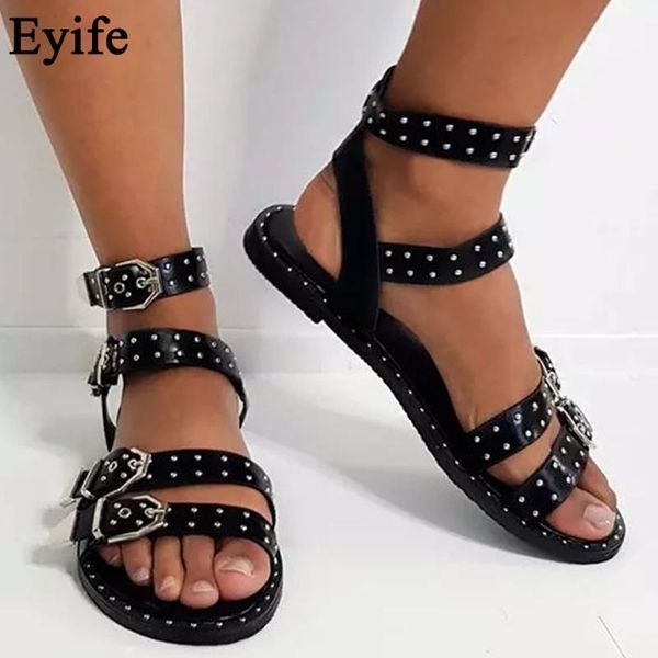 sandals summer flat women 2021 fashion open toe ladies buckle strap shoes with rivet 34-43 large-sized female punk feetwear, Black
sandals summer flat women 2021 fashion open toe ladies buckle strap shoes with rivet 34-43 large-sized female punk feetwear, Black