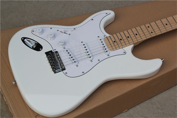 6 strings white left handed electric guitar with tremolo bar,maple fretboard
6 strings white left handed electric guitar with tremolo bar,maple fretboard