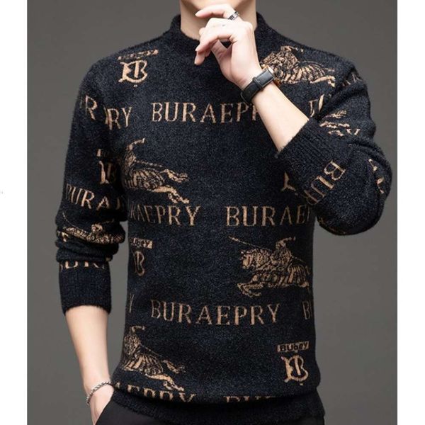 fashion sweater round neck thickened printed warm knitted bottomed sweater., White;black
fashion sweater round neck thickened printed warm knitted bottomed sweater., White;black
