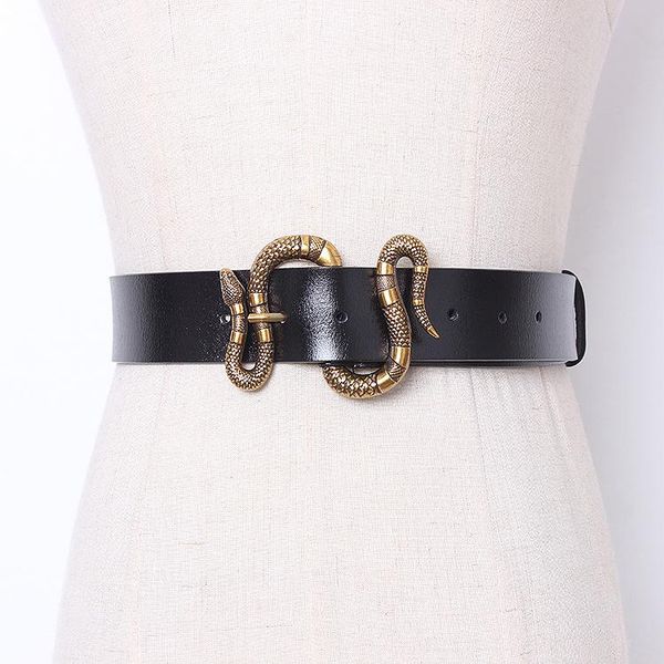 belts white black retro snake head buckle all-match casual fashion ladies trouser belt, Black;brown
belts white black retro snake head buckle all-match casual fashion ladies trouser belt, Black;brown