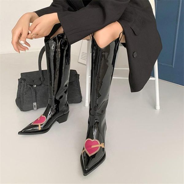 boots pxelena luxury heat shaped genuine leather women western cowboy knee high chunky heels motorcycle biker cool street shoes, Black
boots pxelena luxury heat shaped genuine leather women western cowboy knee high chunky heels motorcycle biker cool street shoes, Black