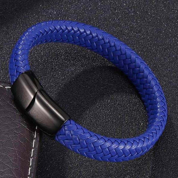 charm bracelets classic men jewelry leather titanium black rope steel magnetic clasp wristband for male gift bb0017, Golden;silver
charm bracelets classic men jewelry leather titanium black rope steel magnetic clasp wristband for male gift bb0017, Golden;silver
