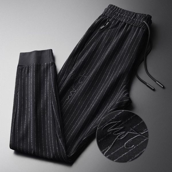 men's pants spring mens plus size 4xl fashion yarn-dyed vertical stripes trousers elastic waist embroidered skinny, Black
men's pants spring mens plus size 4xl fashion yarn-dyed vertical stripes trousers elastic waist embroidered skinny, Black