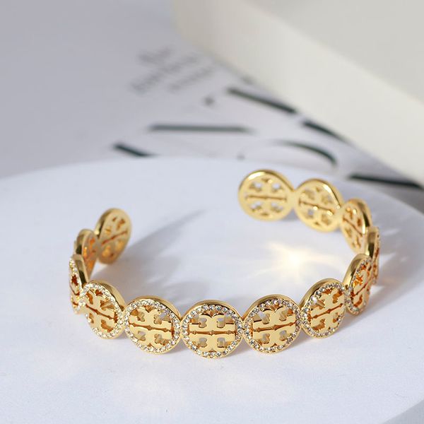 tb fashion court style simple hollow out logo inlaid with diamond tb designer bracelet opening, White
tb fashion court style simple hollow out logo inlaid with diamond tb designer bracelet opening, White
