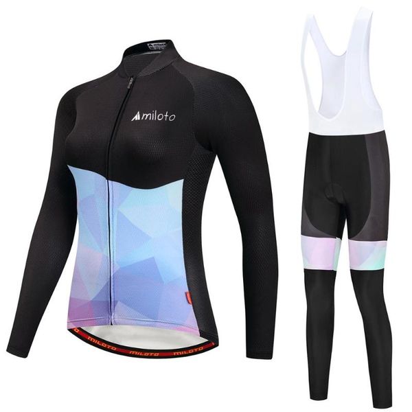 racing sets 2021 outdoor sports spring summer bike bicycle cycling long sleeves jersey bib pants mtb clothing women wear, Black;blue
racing sets 2021 outdoor sports spring summer bike bicycle cycling long sleeves jersey bib pants mtb clothing women wear, Black;blue