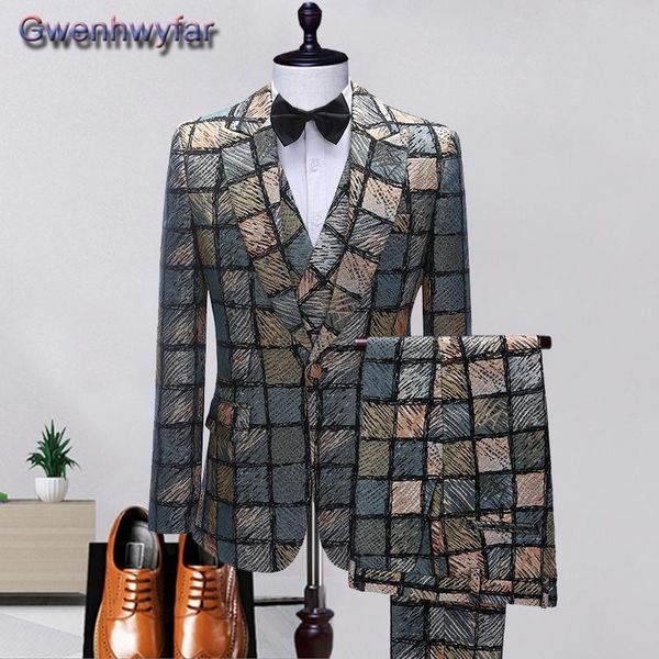 gwenhwyfar plaid suit men, custom made peaked lapel formal suits, single breasted blazer+vest+pants set, three pcs custome homme men's, White;black
gwenhwyfar plaid suit men, custom made peaked lapel formal suits, single breasted blazer+vest+pants set, three pcs custome homme men's, White;black