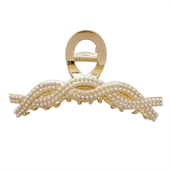 Women Cross Twist Shape Clamps Alloy Pearl Crystal Scrunchies Hair Claw Clip Female Large Hollow Bath Wash Ponytail Hairpins Head Jewelry Ac, Slivery;golden
Women Cross Twist Shape Clamps Alloy Pearl Crystal Scrunchies Hair Claw Clip Female Large Hollow Bath Wash Ponytail Hairpins Head Jewelry Ac, Slivery;golden
