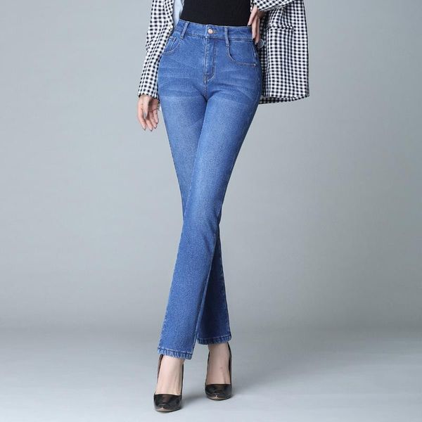 women's jeans ladies 2021 autumn and winter large size high waist thickening plus velvet slim straight, Blue
women's jeans ladies 2021 autumn and winter large size high waist thickening plus velvet slim straight, Blue
