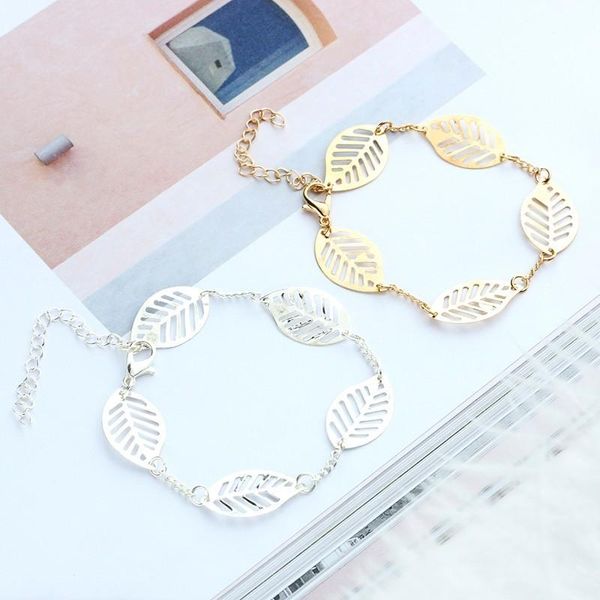 link, chain fashion gold and charm leaf bracelet female hollow jewelry drop pulseras mujer moda 2021, Black
link, chain fashion gold and charm leaf bracelet female hollow jewelry drop pulseras mujer moda 2021, Black