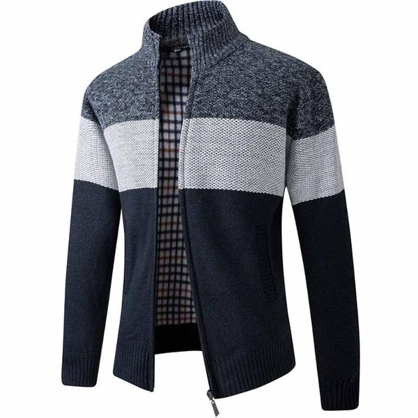 men's sweaters stand collar sweater coat patchwork thick fleece comfy wool cardigan knitted jackets casual male knitwear xy109, White;black
men's sweaters stand collar sweater coat patchwork thick fleece comfy wool cardigan knitted jackets casual male knitwear xy109, White;black