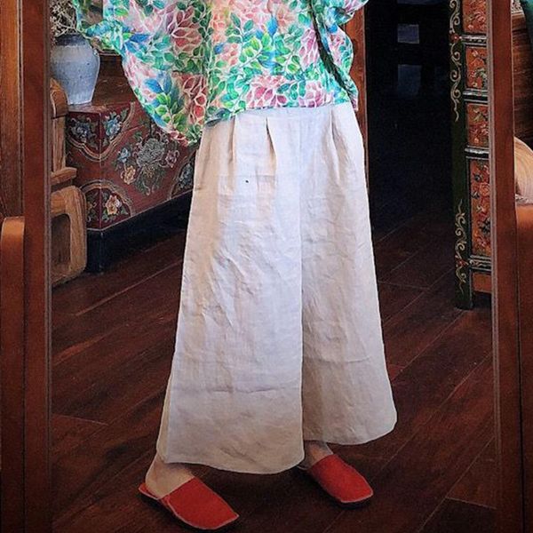 women's pants & capris johnature 2021 autumn linen elastic mid waist loose vintage ankle-length color casual women wide leg, Black;white
women's pants & capris johnature 2021 autumn linen elastic mid waist loose vintage ankle-length color casual women wide leg, Black;white