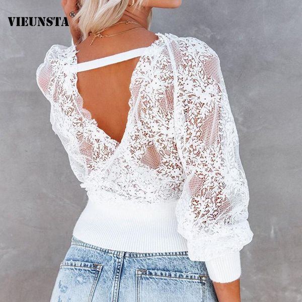 women's blouses & shirts women double v neck backless spring embroidery flower lace pullover autumn see through long sleeve patchwork, White
women's blouses & shirts women double v neck backless spring embroidery flower lace pullover autumn see through long sleeve patchwork, White
