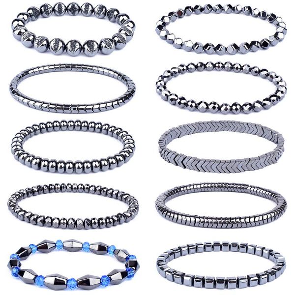 beaded, strands nature energy hematite beads bracelets for men women magnetic therapy weight loss bracelet stretch health care jewelry, Black
beaded, strands nature energy hematite beads bracelets for men women magnetic therapy weight loss bracelet stretch health care jewelry, Black