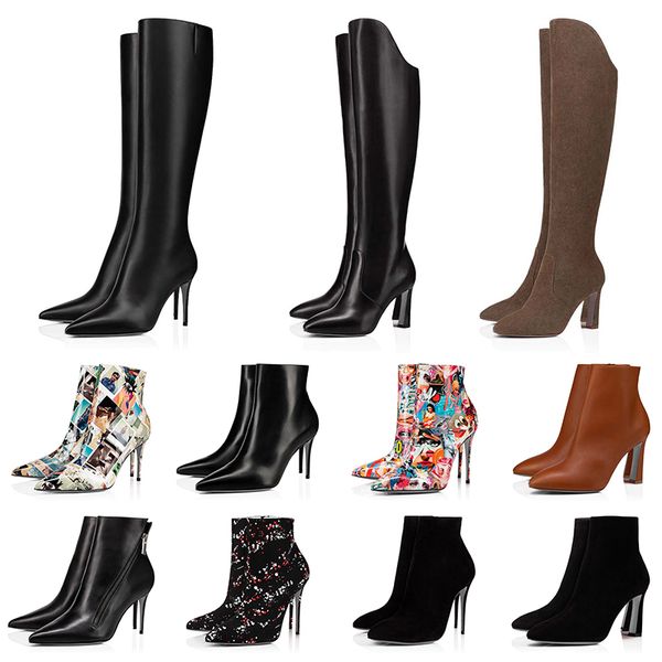 fashion red bottoms high heels designer boots genuine leather women lady christians loubutins half ankle boot knee wedding party dress shoes, Black
fashion red bottoms high heels designer boots genuine leather women lady christians loubutins half ankle boot knee wedding party dress shoes, Black