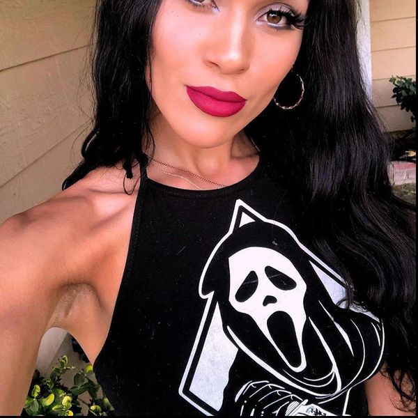 gothic demon print black women cami goth vintage backless halter harajuku punk grunge summer sleeveless crop top, White
gothic demon print black women cami goth vintage backless halter harajuku punk grunge summer sleeveless crop top, White