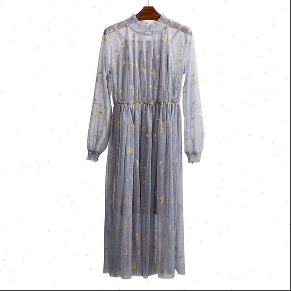 gray beige navy star women dress moon embroidery mesh long sleeve stand collar midi elegant sweet party loose runway d0201, Black;gray
gray beige navy star women dress moon embroidery mesh long sleeve stand collar midi elegant sweet party loose runway d0201, Black;gray