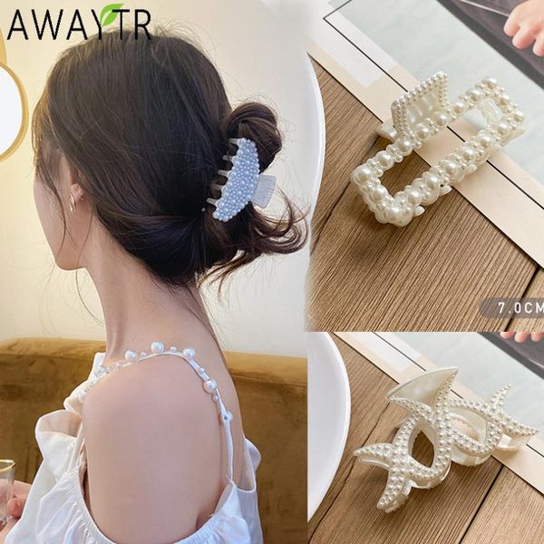 pearl hair claw clips big size makeup styling barrettes for women girls hairpins crab accessories
pearl hair claw clips big size makeup styling barrettes for women girls hairpins crab accessories
