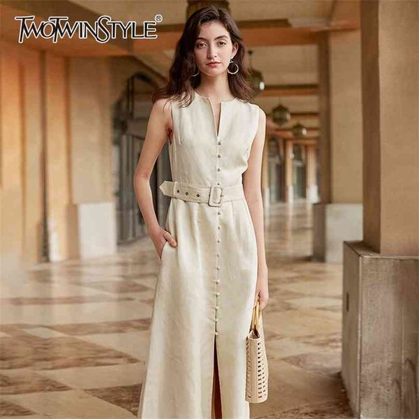 elegant dress for women v neck sleeveless high waist with sashes front split maxi dresses female summer 210520, Black;gray
elegant dress for women v neck sleeveless high waist with sashes front split maxi dresses female summer 210520, Black;gray