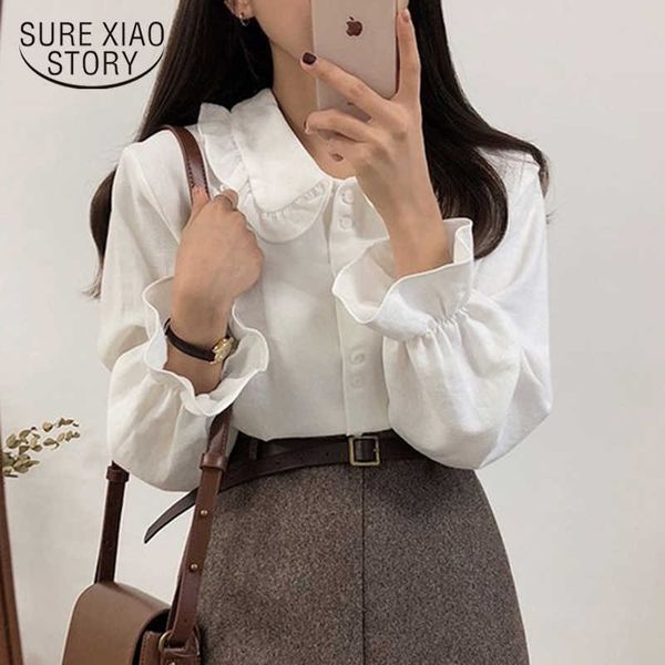 spring blouses for women ruffles cardigan long sleeve shirt fashion women korean style loose office elegant blusas 11684 210527, White
spring blouses for women ruffles cardigan long sleeve shirt fashion women korean style loose office elegant blusas 11684 210527, White