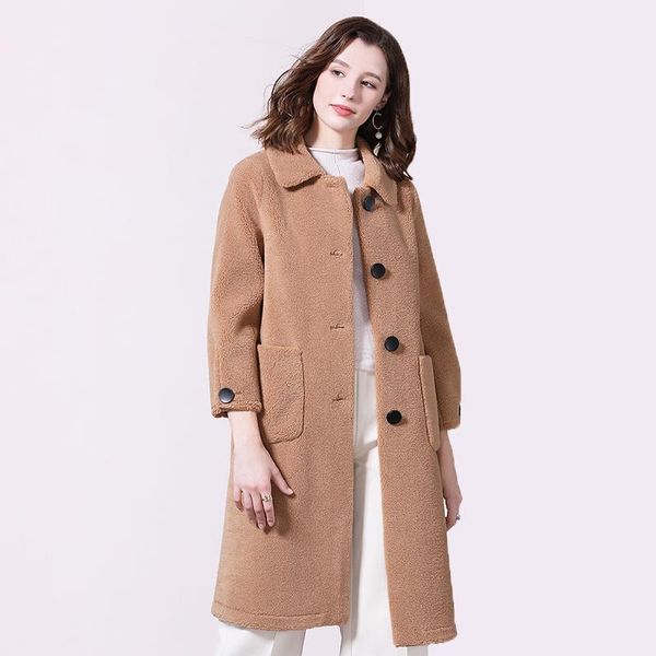 women's wool & blends cinessd winter coat women woman clothes 2021 fashion thickening mid-long khaki loose overcoat female, Black
women's wool & blends cinessd winter coat women woman clothes 2021 fashion thickening mid-long khaki loose overcoat female, Black