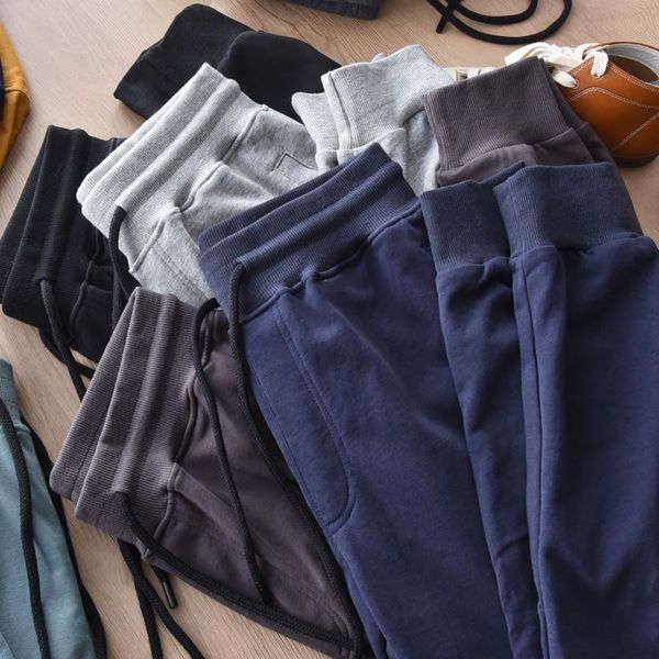 men's pants autumn european and american simple terry sweatpants fashion pure cotton loose elastic waist drawstring sport casual, Black
men's pants autumn european and american simple terry sweatpants fashion pure cotton loose elastic waist drawstring sport casual, Black