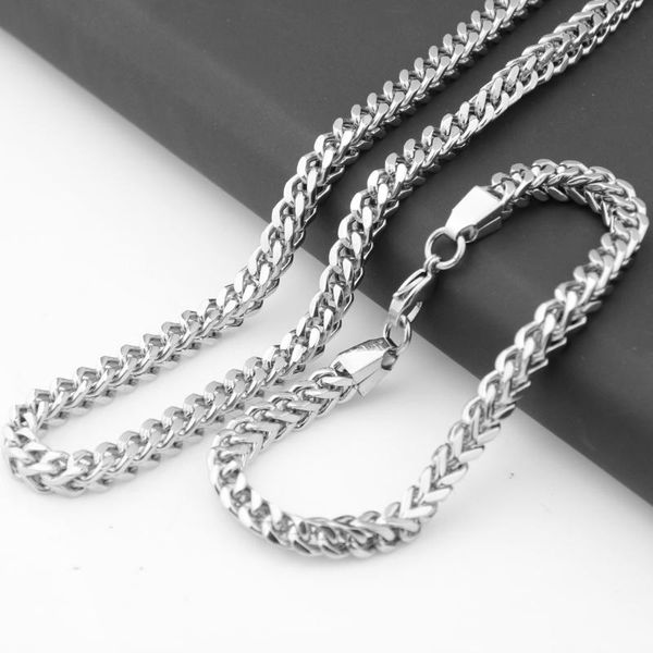 earrings & necklace stainless steel jewelry set 6mm figaro chain bracelet for men fashion cool party gifts drop low price, Silver
earrings & necklace stainless steel jewelry set 6mm figaro chain bracelet for men fashion cool party gifts drop low price, Silver